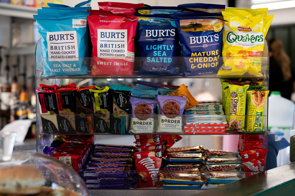 Crisps and snacks at Riverbank Coffee