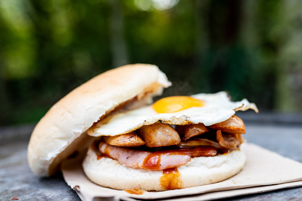 Hot food at the Riverbank Coffee